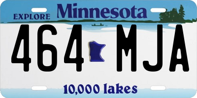 MN license plate 464MJA