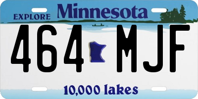 MN license plate 464MJF