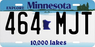 MN license plate 464MJT