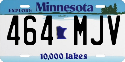 MN license plate 464MJV