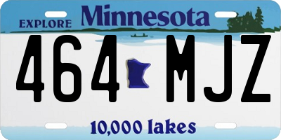 MN license plate 464MJZ