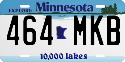 MN license plate 464MKB