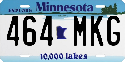 MN license plate 464MKG