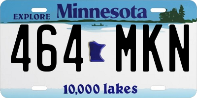 MN license plate 464MKN