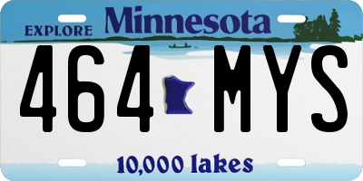 MN license plate 464MYS
