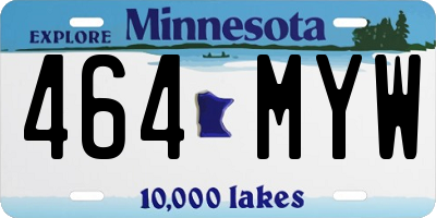 MN license plate 464MYW