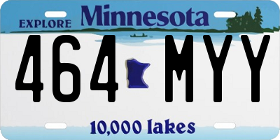 MN license plate 464MYY