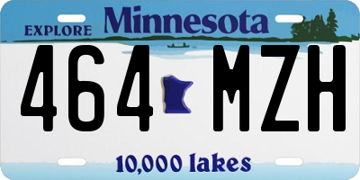 MN license plate 464MZH