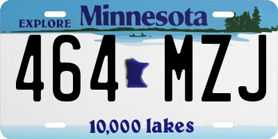 MN license plate 464MZJ