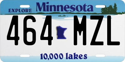 MN license plate 464MZL