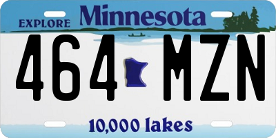MN license plate 464MZN