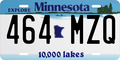 MN license plate 464MZQ