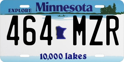 MN license plate 464MZR