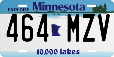 MN license plate 464MZV