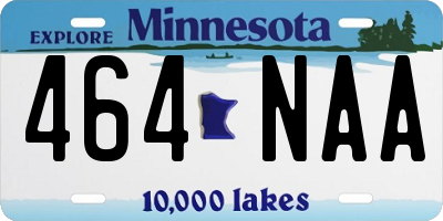 MN license plate 464NAA
