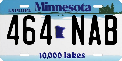 MN license plate 464NAB