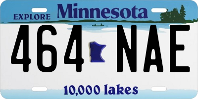 MN license plate 464NAE