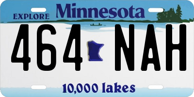 MN license plate 464NAH