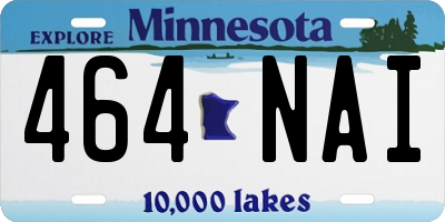 MN license plate 464NAI