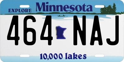 MN license plate 464NAJ