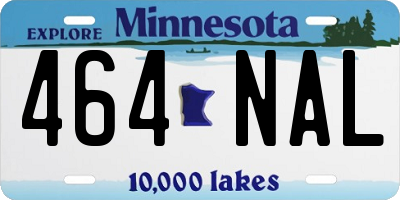 MN license plate 464NAL