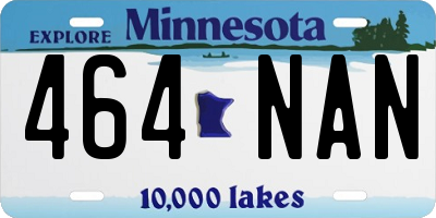 MN license plate 464NAN