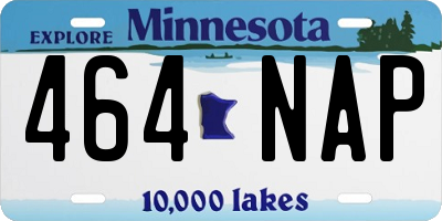 MN license plate 464NAP