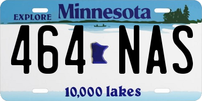 MN license plate 464NAS
