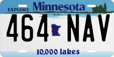 MN license plate 464NAV