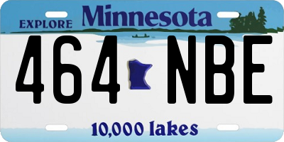 MN license plate 464NBE