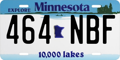 MN license plate 464NBF