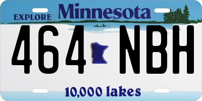 MN license plate 464NBH