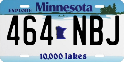 MN license plate 464NBJ