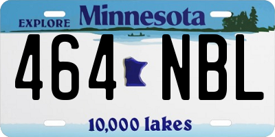 MN license plate 464NBL