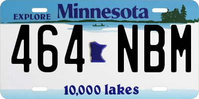 MN license plate 464NBM