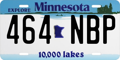 MN license plate 464NBP