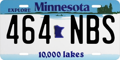 MN license plate 464NBS