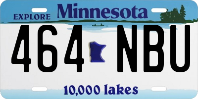 MN license plate 464NBU