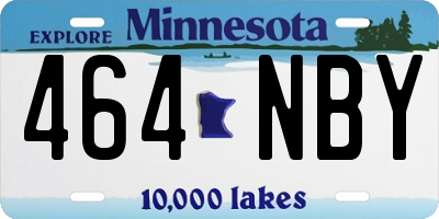 MN license plate 464NBY
