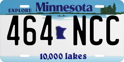 MN license plate 464NCC