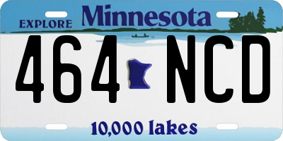 MN license plate 464NCD
