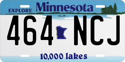 MN license plate 464NCJ