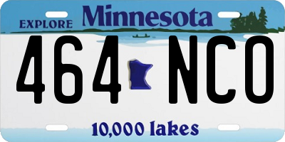 MN license plate 464NCO