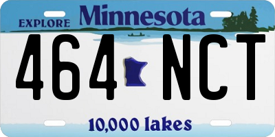 MN license plate 464NCT