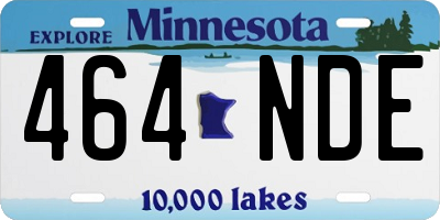 MN license plate 464NDE