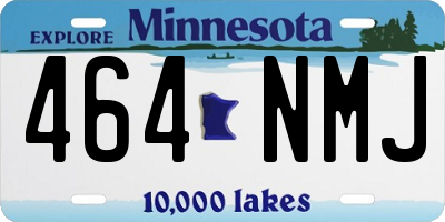 MN license plate 464NMJ