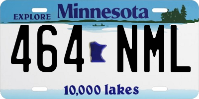 MN license plate 464NML