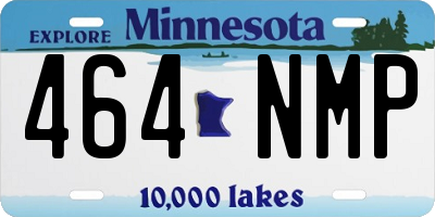 MN license plate 464NMP