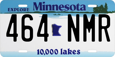 MN license plate 464NMR