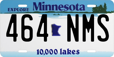 MN license plate 464NMS